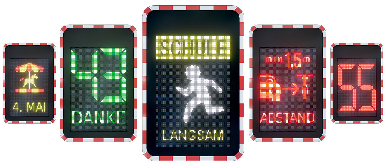 Geschwindigkeitsanzeigen Infotafeln Geschwindigkeitsanzeigen Infotafeln